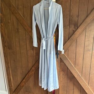 La Perla Sky Blue Satin Robe
